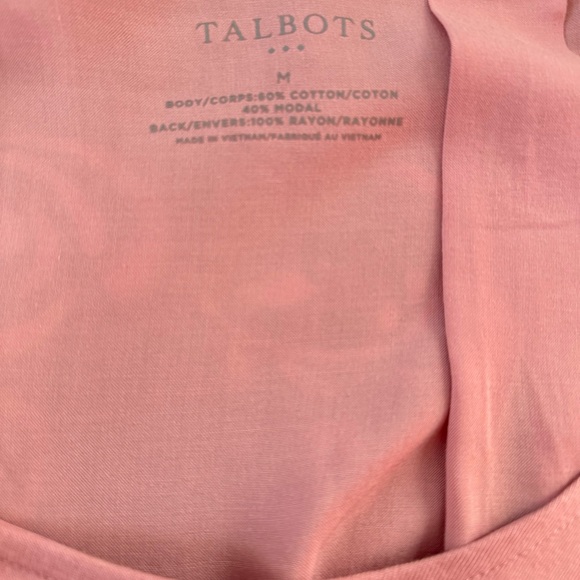 Talbots Soft Pink Blouse size M - Picture 4 of 5